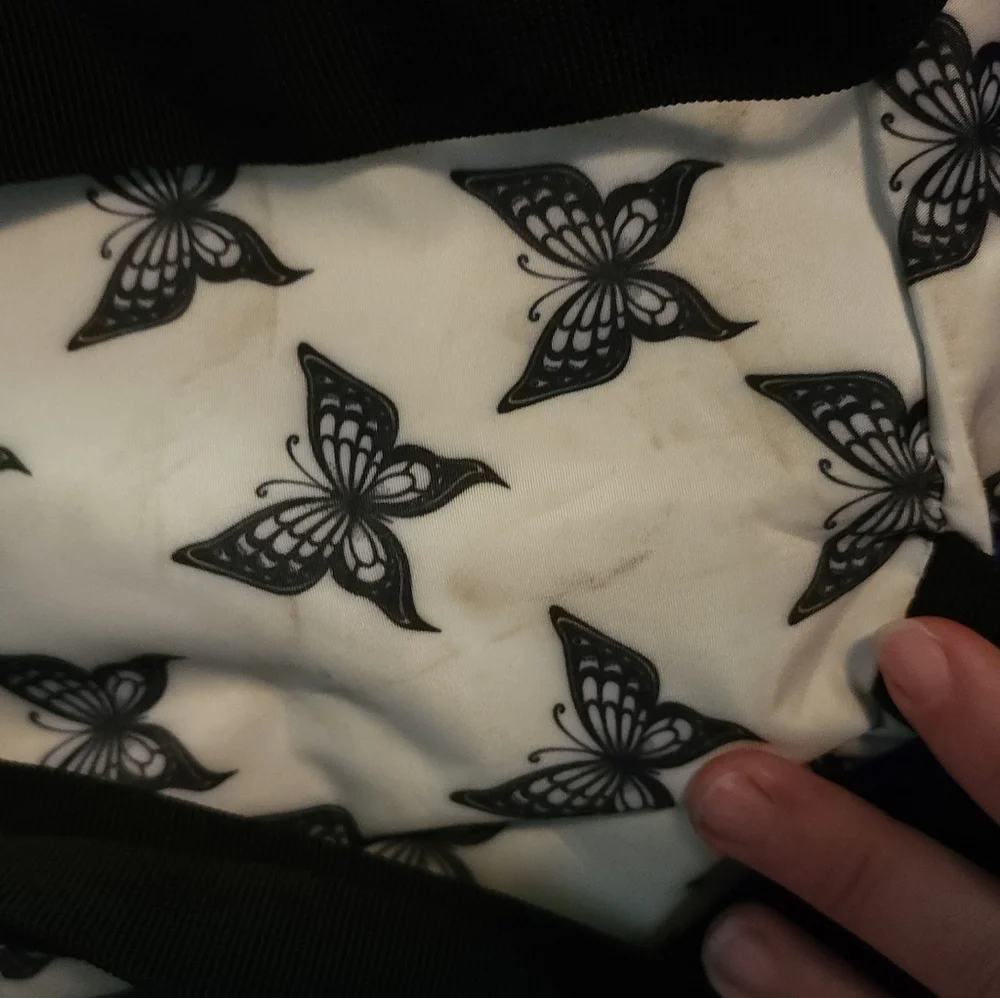 Black and white butterfly backpack